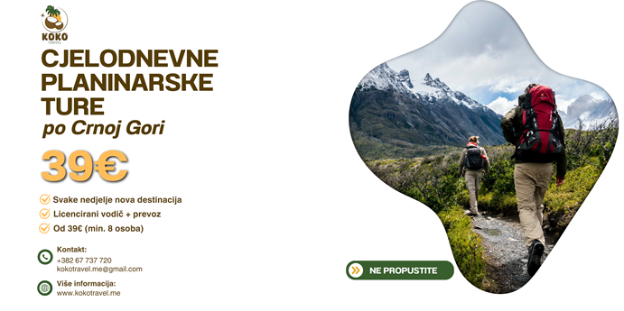 Planinarske ture po Crnoj Gori